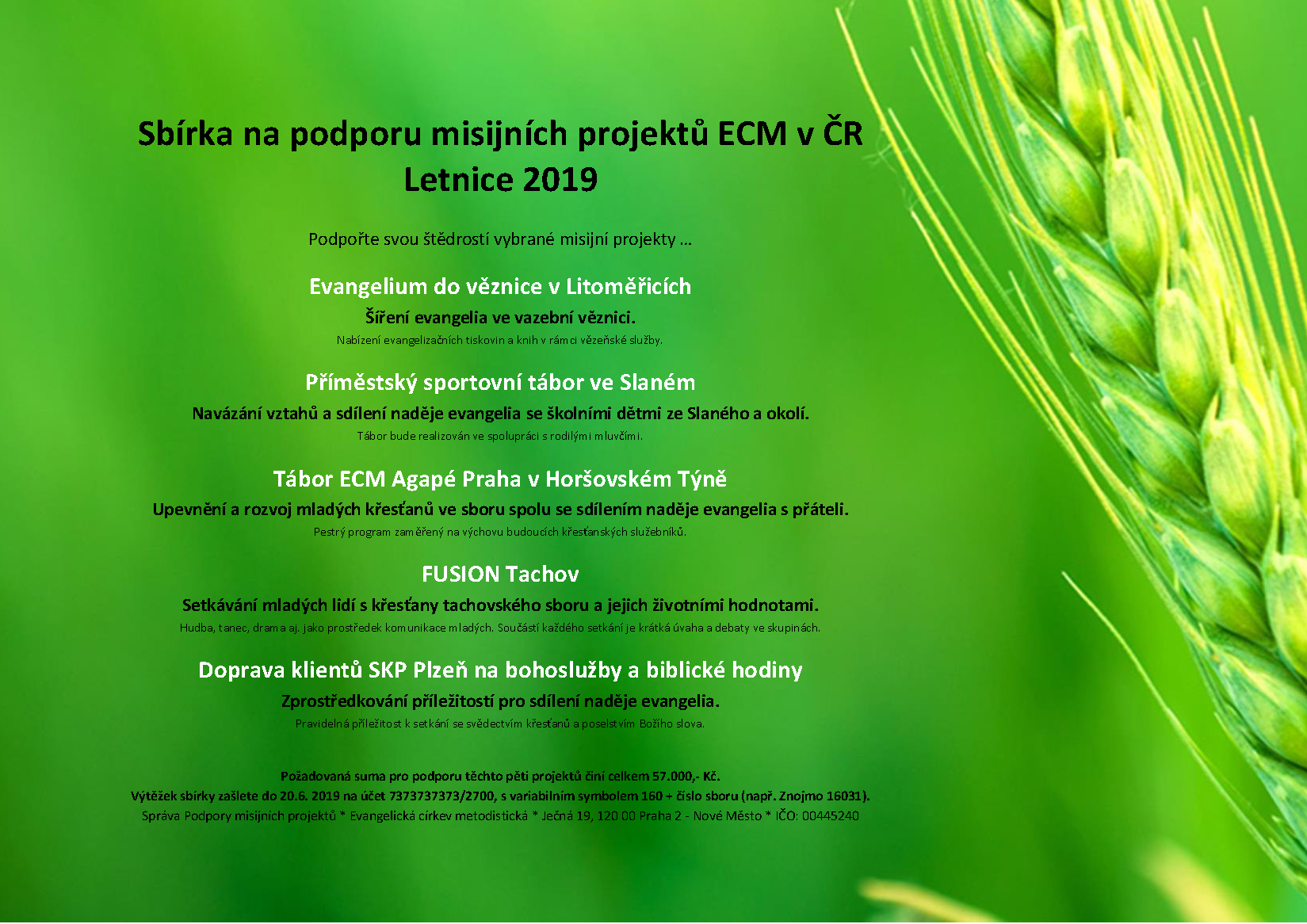 Plakátek sbírka pro PMP ECM v ČR 2019 green 002